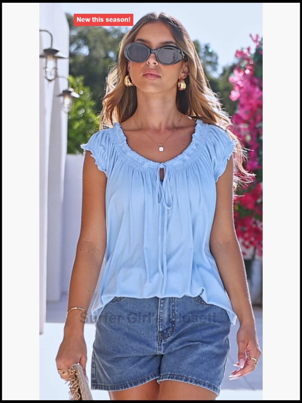 Womens Babydoll Peplum Tank Top Ruffle Cap Sleeve Summer Blouse - Picture 7 of 7